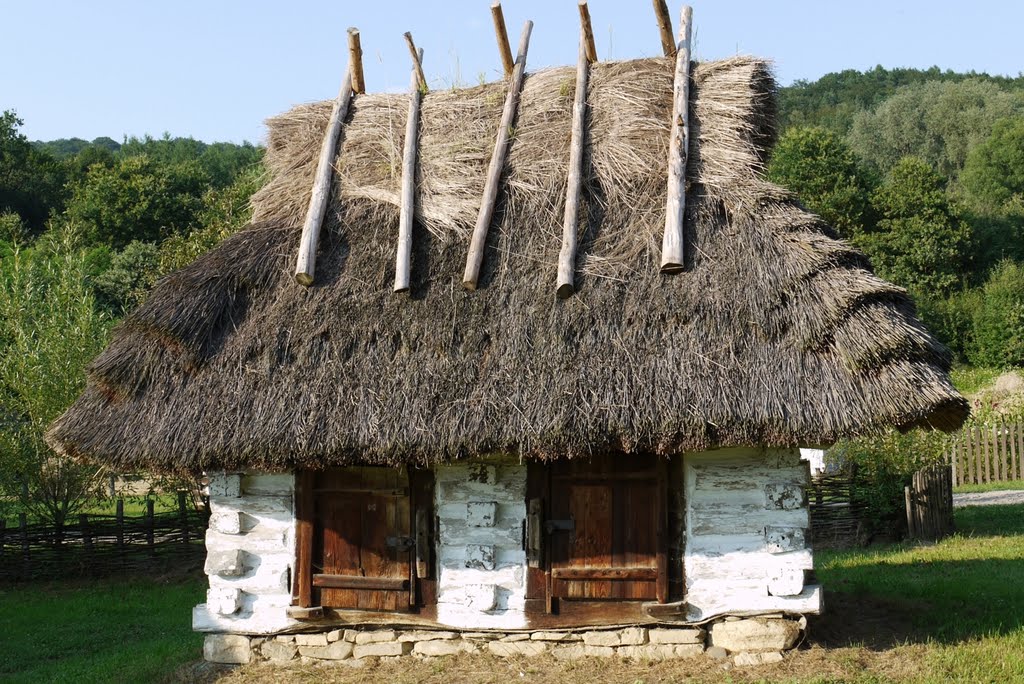 Sanok, Muzeum Budownictwa Ludowego, budynek gospodarczy.