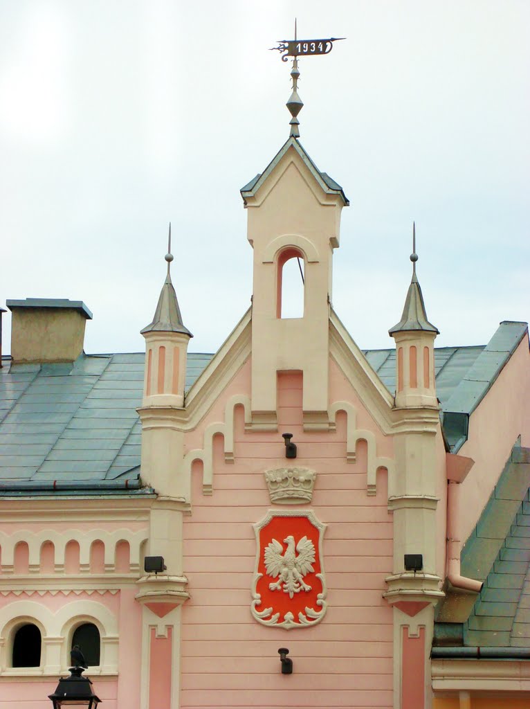 Fragment Ratusza Miejskiego z XVIII wieku.Part of the town hall of the eighteenth century