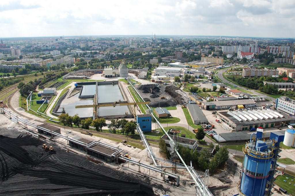 Widok z komina EC Białystok