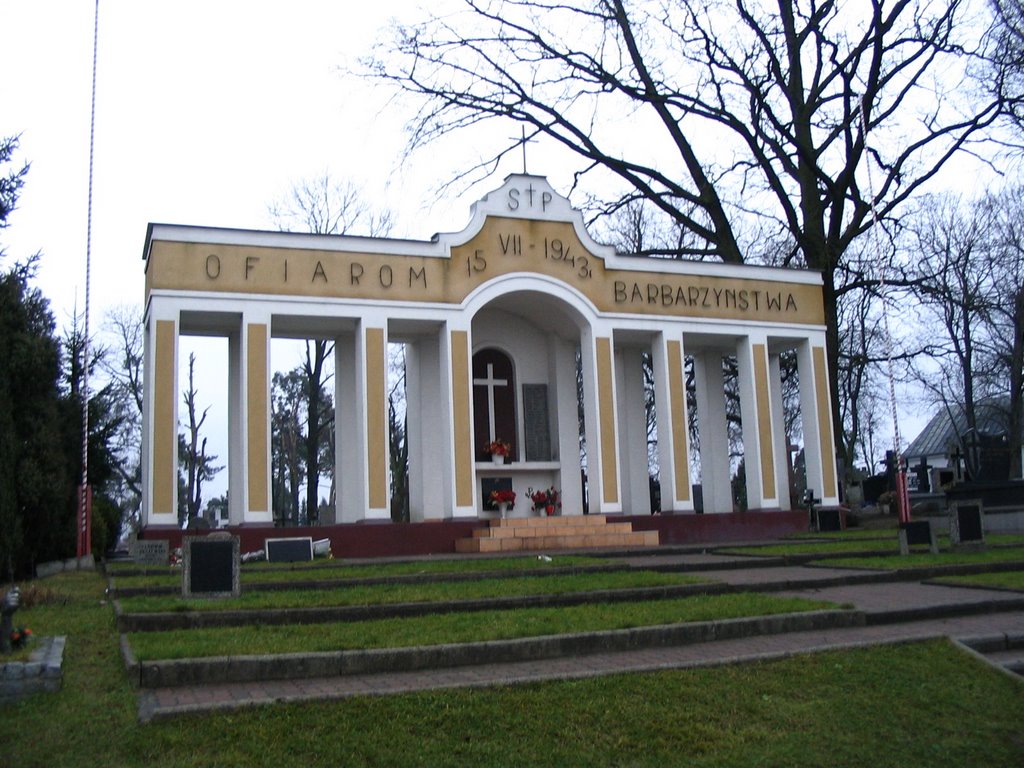 Bielsk Podlaski - pomnik Ofiarom Barbarzyństwa hitlerowskiego na cmentarzu (the monument the Victims of Nazi Barbarity on cemetery)