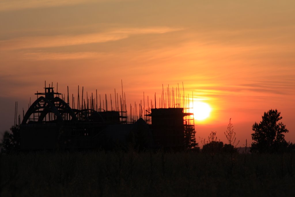 New church under costruction, Grajewo