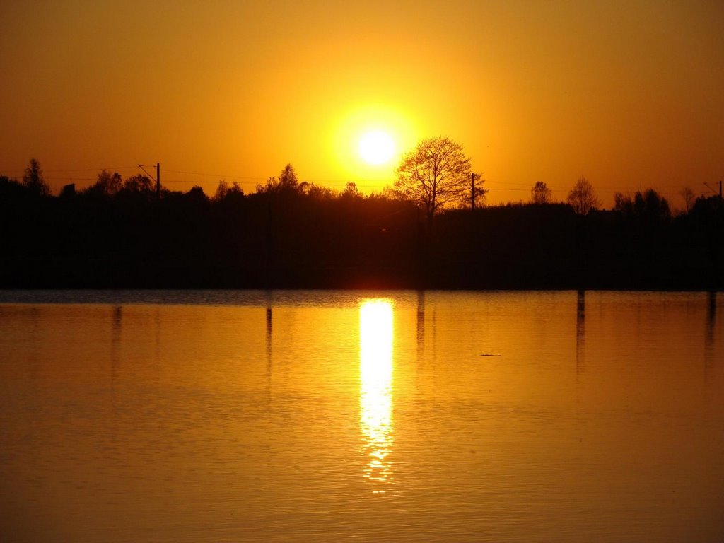 Ruda Krypno, zachód słońca (maj 2009)