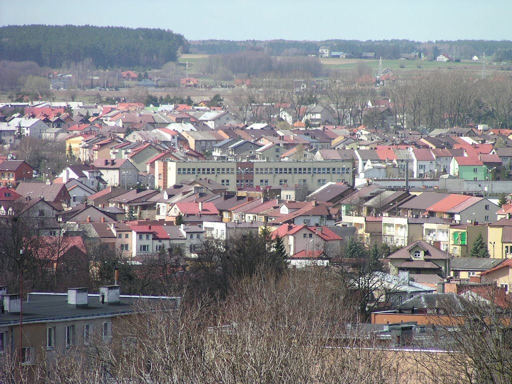 Lomza from the air, Skowronki District, 2012
