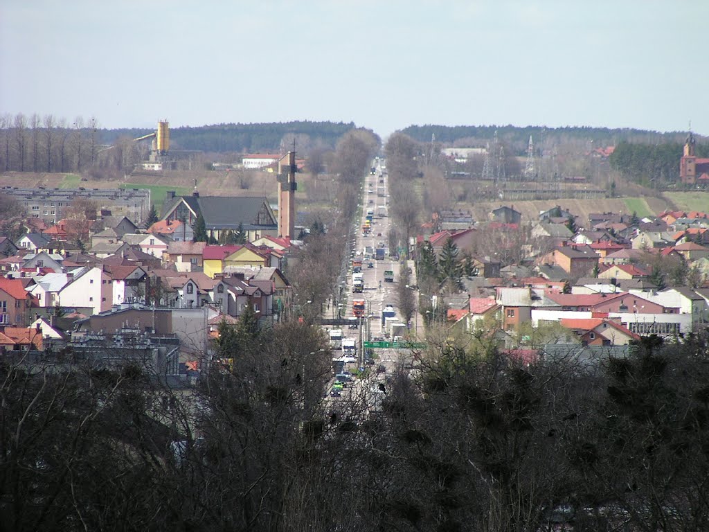 Lomza from the air, Wojska polskiego street, 2012