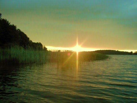 Beige sunset  on the lake - Samana, Dominican