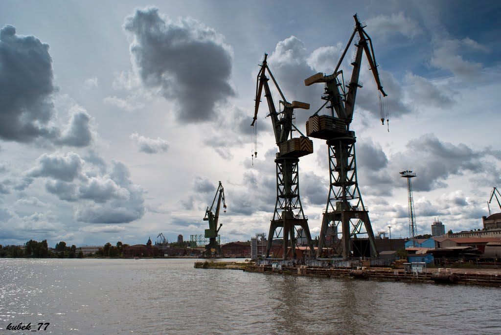 Gdańsk - dźwigi portowe