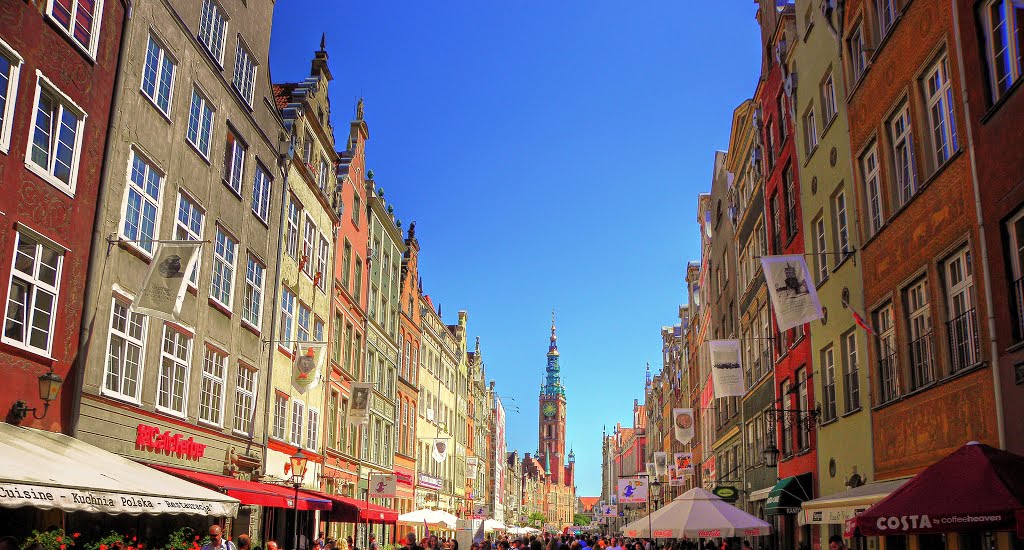 Danzig - Blick zum Rathaus