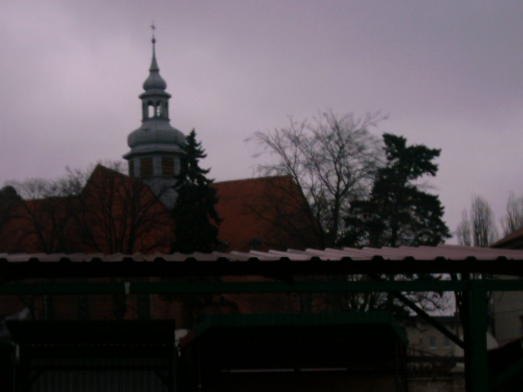 wieża kościoła  od strony targu/ tower of church