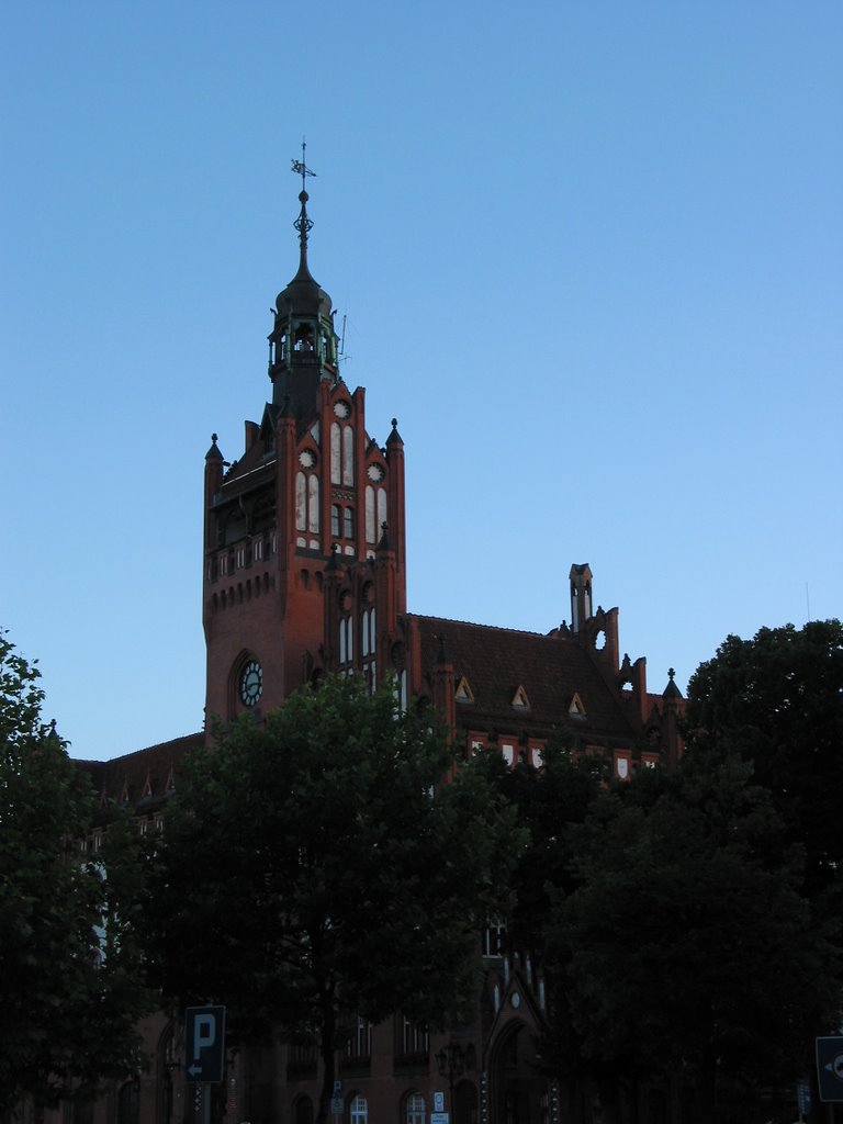 panorama, city, Słupsk, Polska