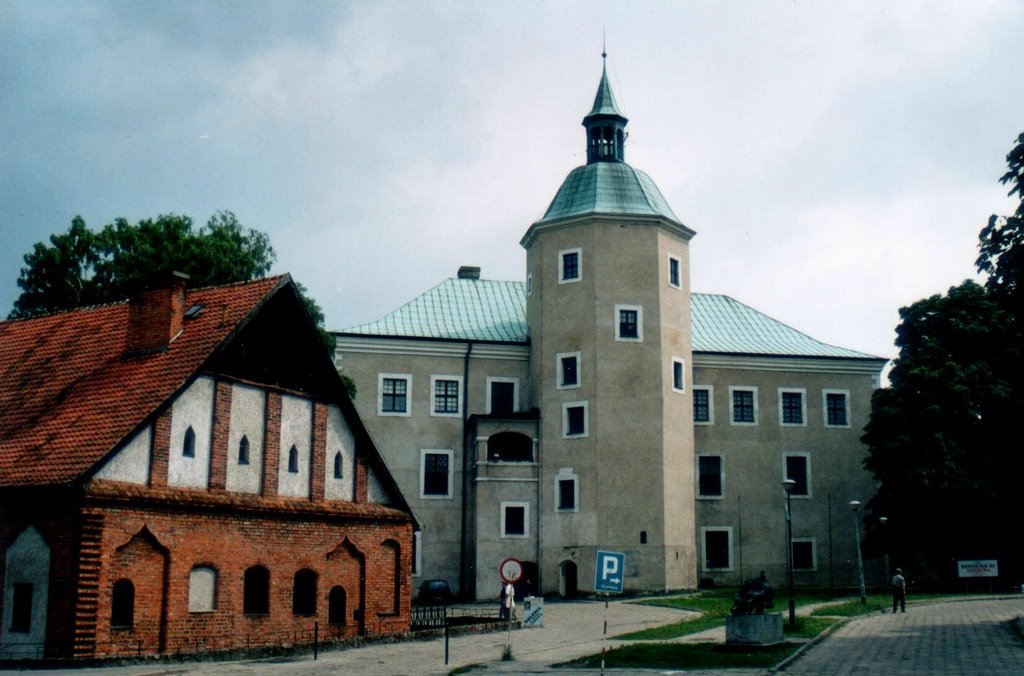 city, church, panorama, zamek, Słupsk, Polska