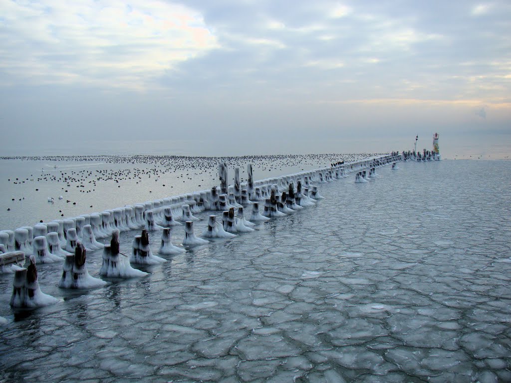 Sopot, Molo and Sea on Ice