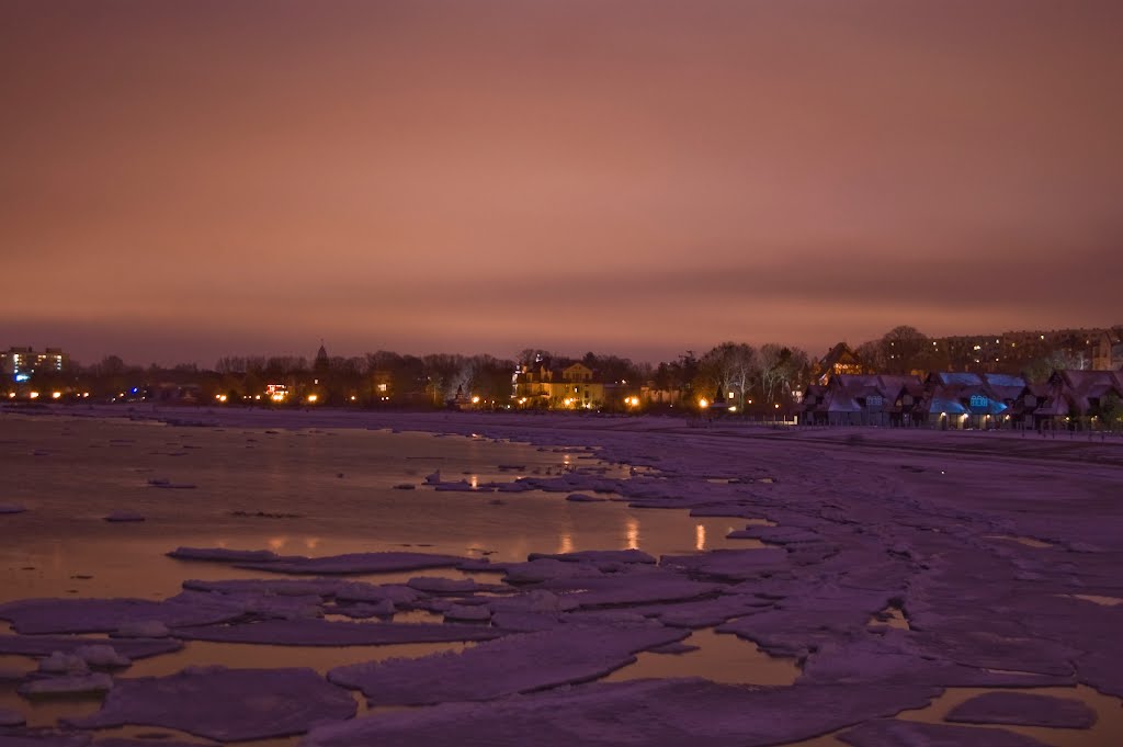 Sopot wieczorową porą - zima 2012