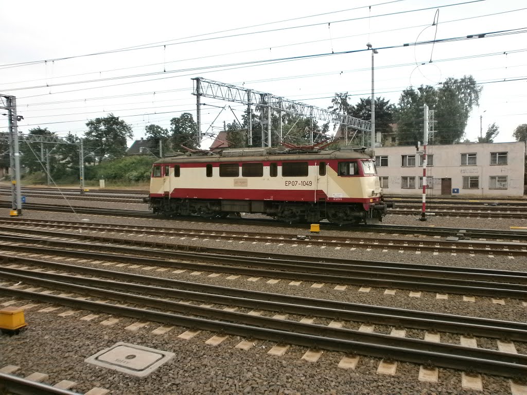 Old handsome locomotive at Tczew station