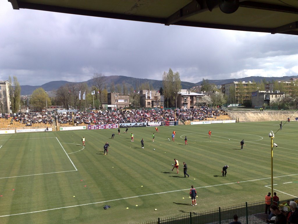 Municipal Stadium & View Of Beskid Maly