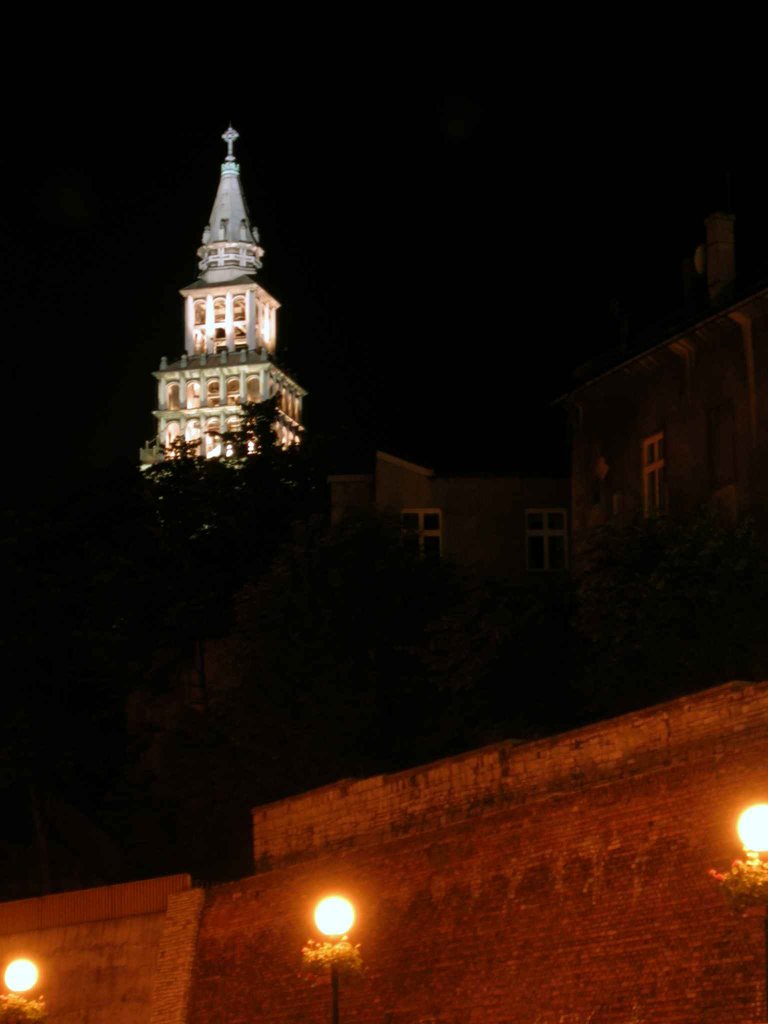 Bielsko-Biała Katedra Św. Mikołaja night landscape