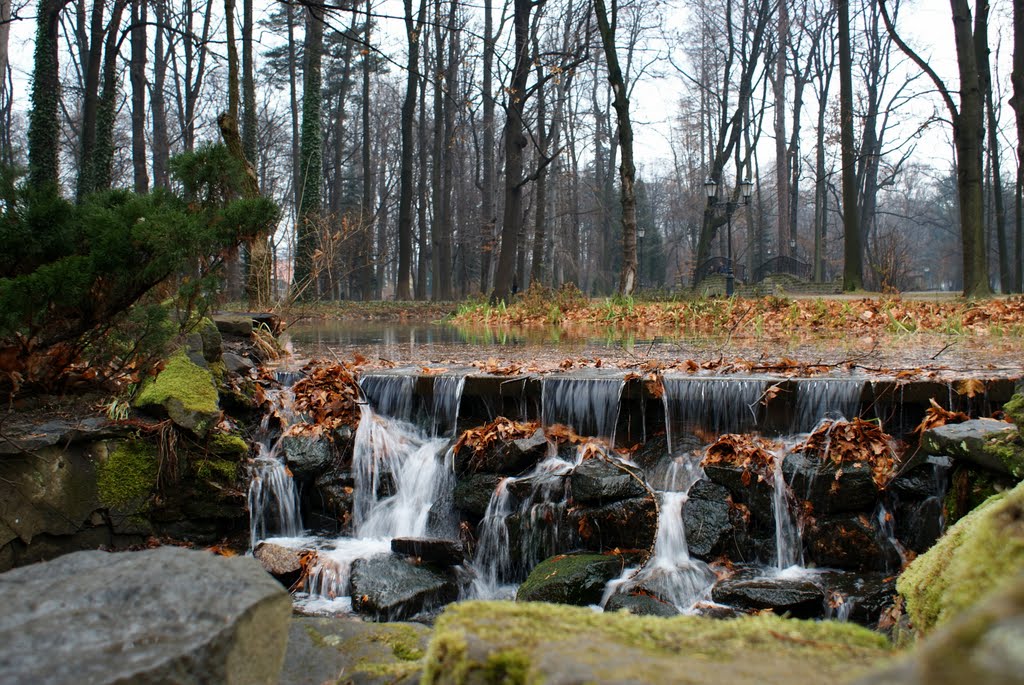 Żywiec, park przy Pałacu Habsburgów