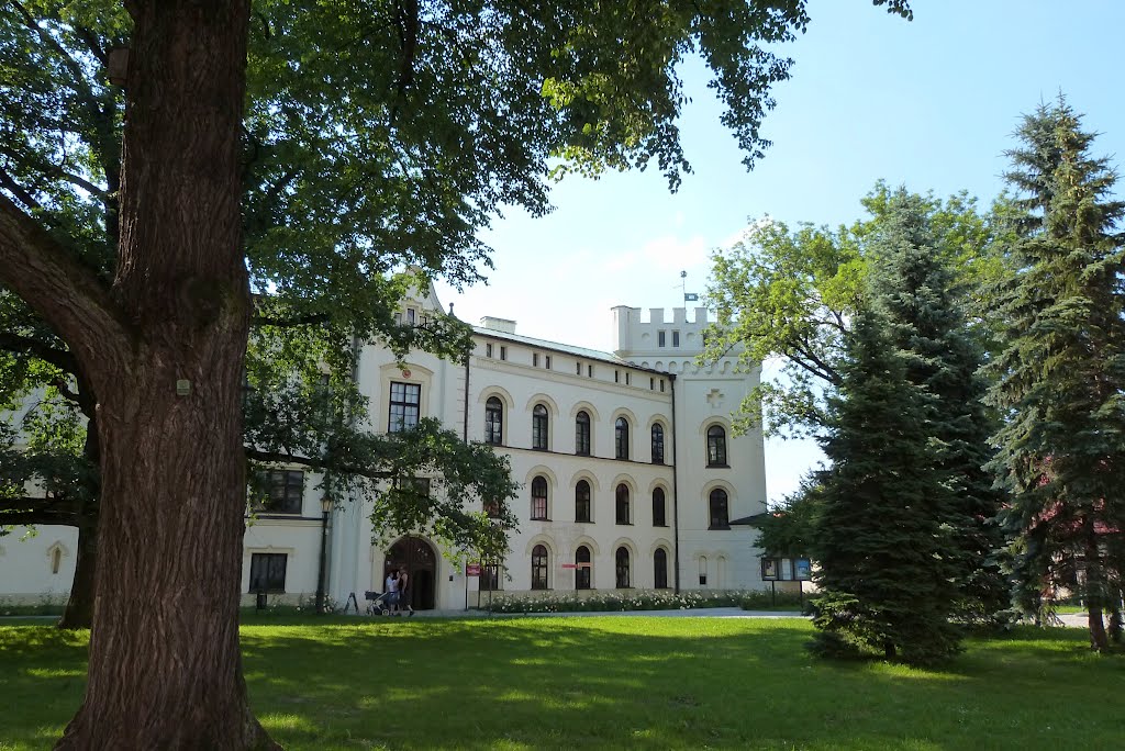 Stary Zamek – wzniesiony przez Komorowskich w latach 1485-1500, kilkukrotnie przebudowywany, obecny neogotycki wygląd efektem przebudowy przez Habsburgów w latach 1850-1870, siedziba Muzeum Miejskiego.
