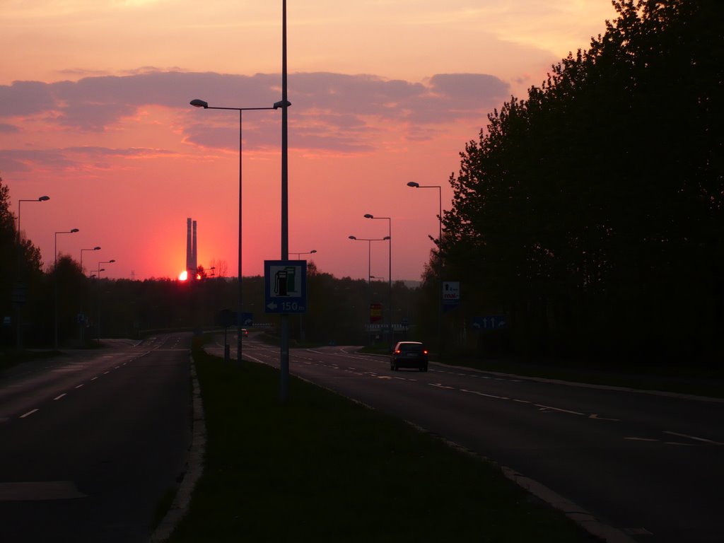 Mysłowice Obrzeżna Zachodnia zjazd na Ćmok