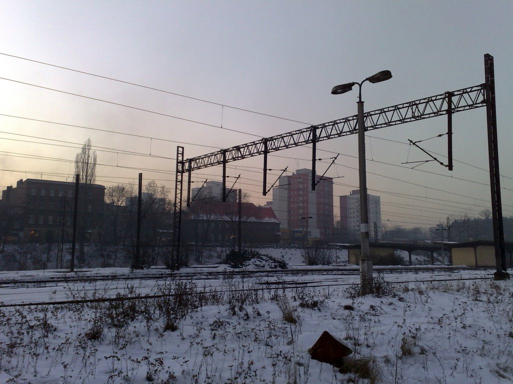 Mysłowice Dworzec PKP - widok na Rymerę