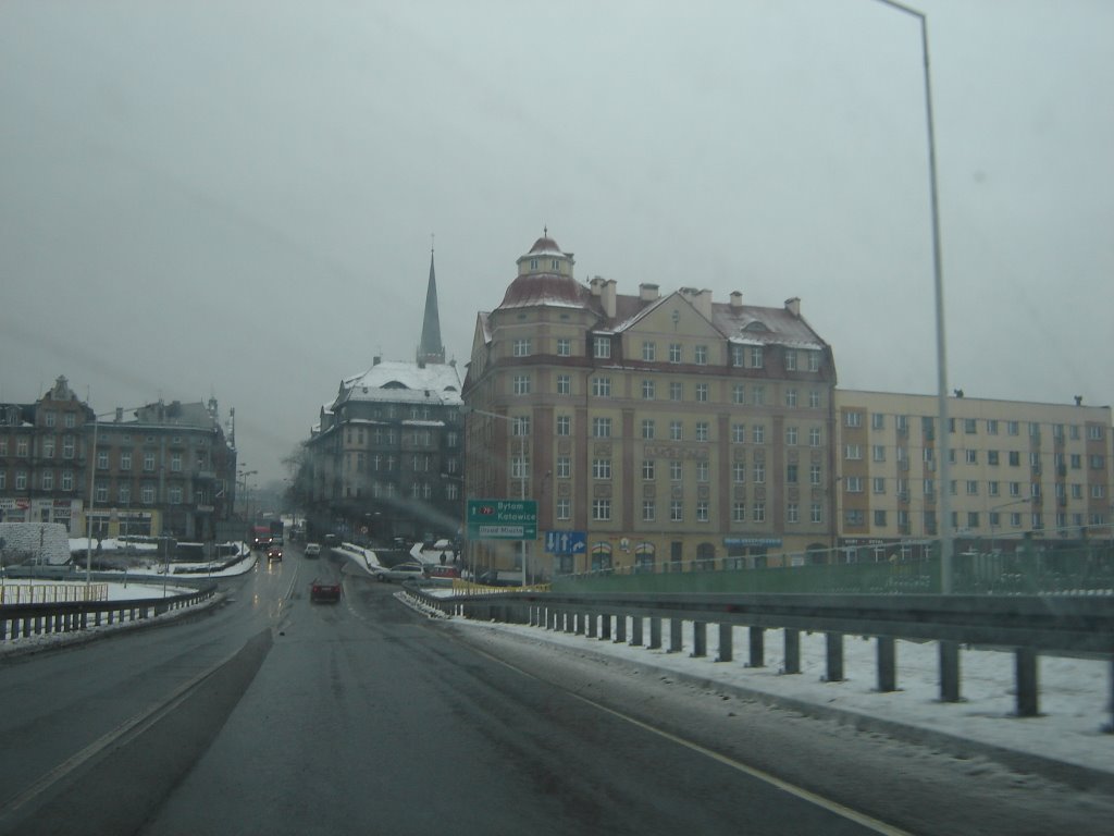 Mysłowice - wjazd do Mysłowic mostem Niepodległości