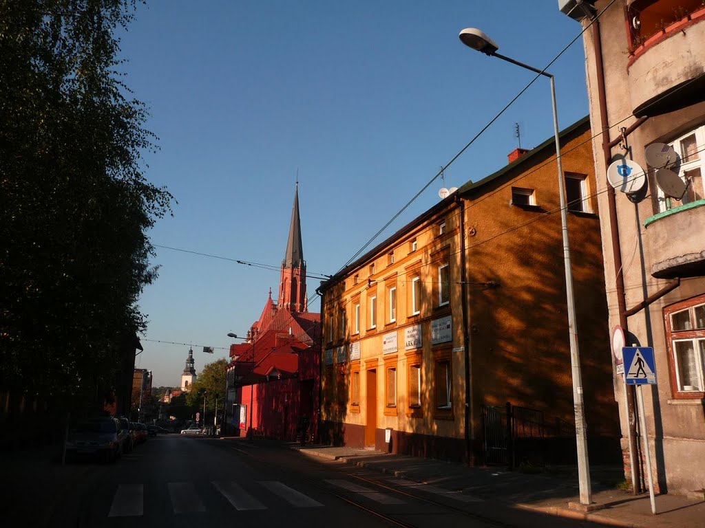 Widok na północ z ul. Szymanowskiego (Szymanowskiego st.)