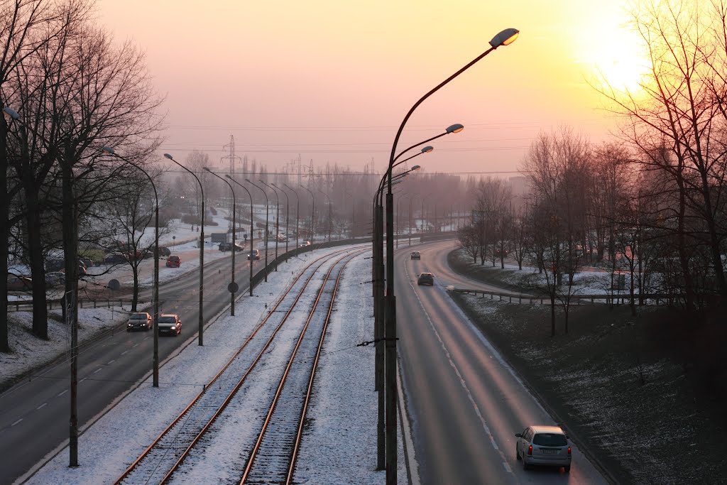 Sosnowiec droga w stronę centrum