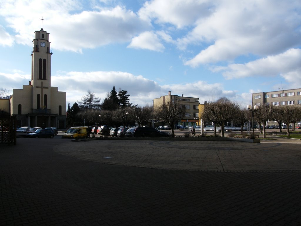 Pope JP 2nd; Square & NMP Krolowej Polski Church
