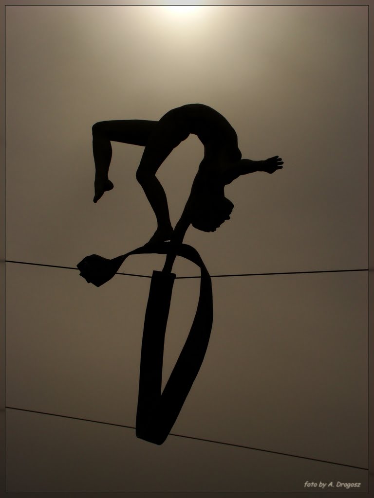 The balancing sculpture.