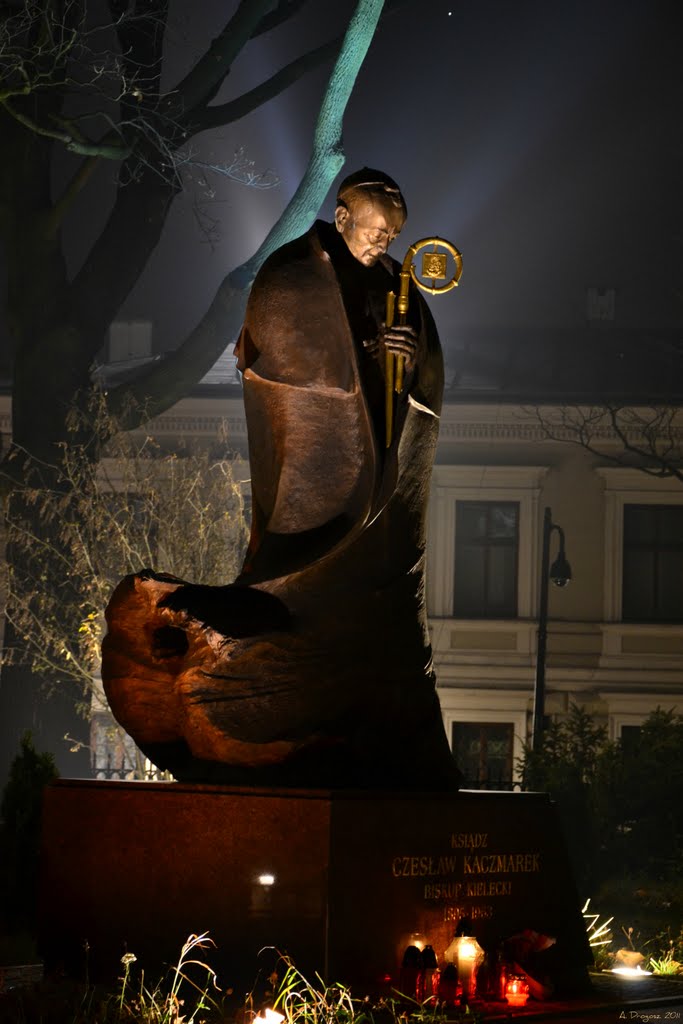 Monument of Bishop Czeslaw Kaczmarek.