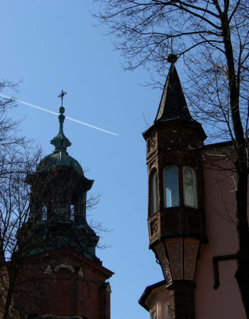 Gniezno . Widok  z ul. Świętego Wojciecha .