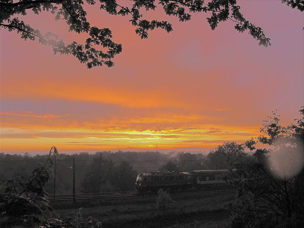 Skarżysko. Widok po deszczu ze Skałki.