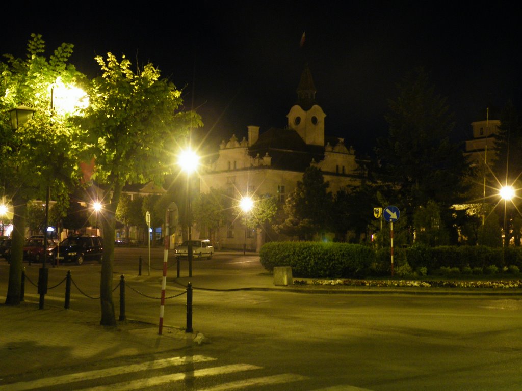 Działdowo Rynek nocą