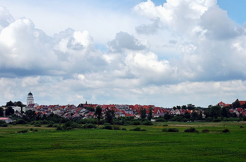 widok z okna wagonu kolejowego...  Działdowo