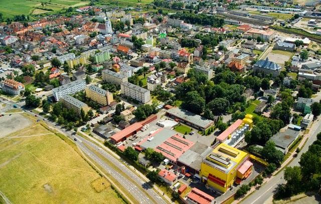 Huta szkła z lotu ptaka nad Obwodnicą