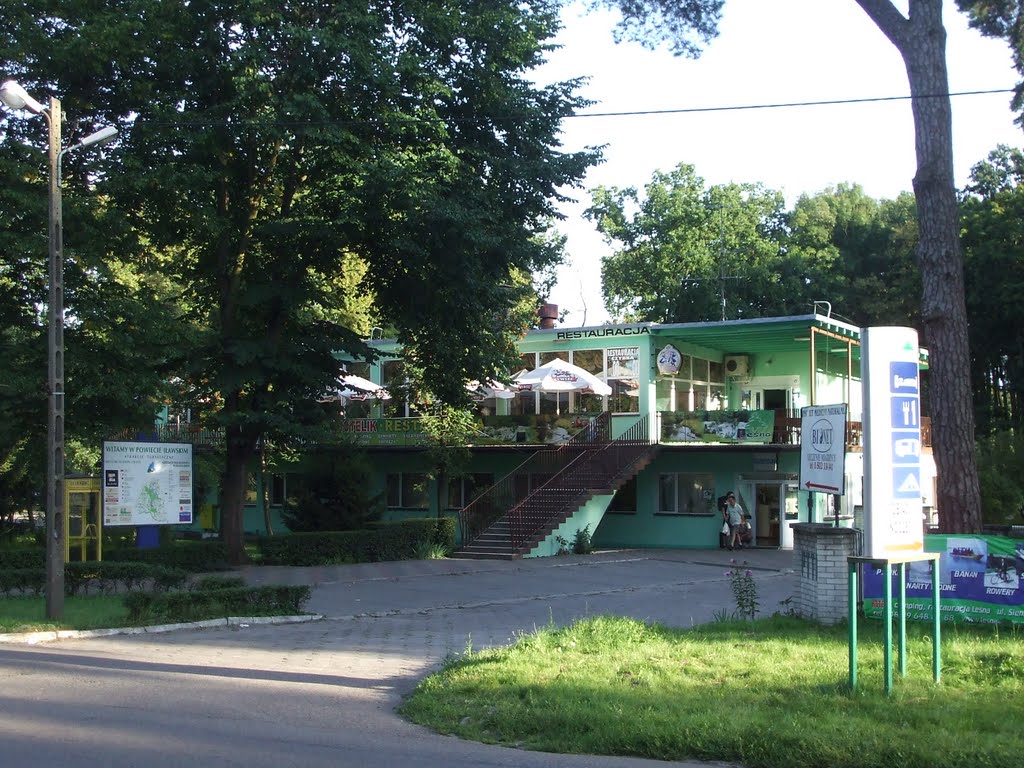 Das Restaurant vom Campingplatz in Ilawa, 20.08.09