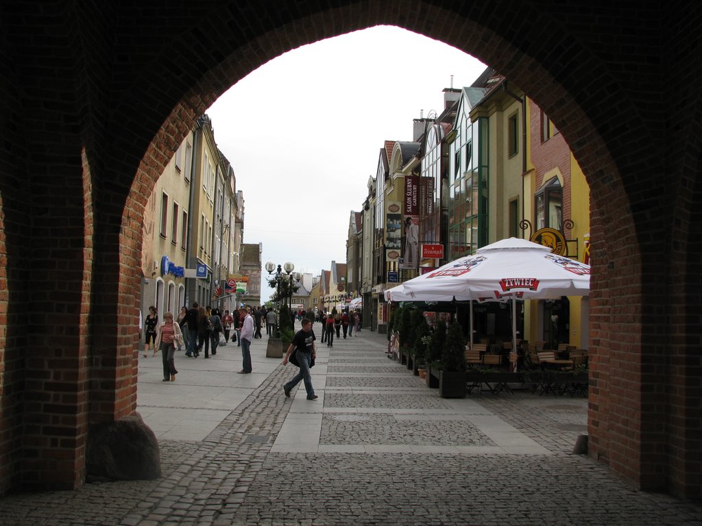 Olsztyn, Pedestrian Area, View from City Gate