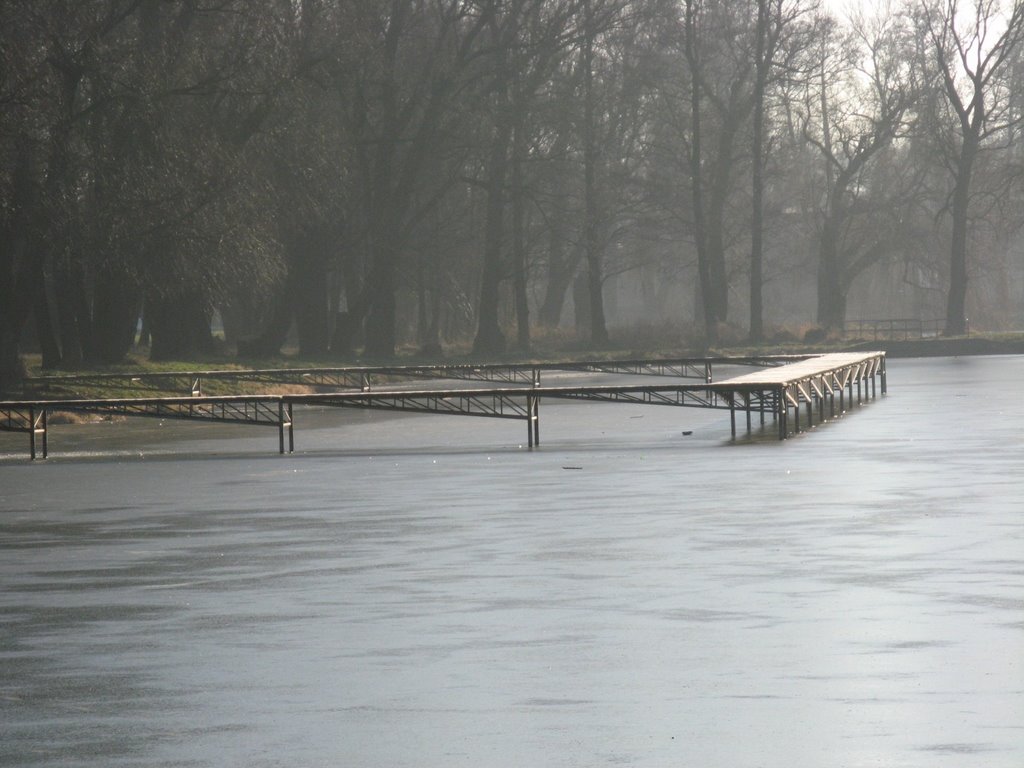 Błonie - molo zimą