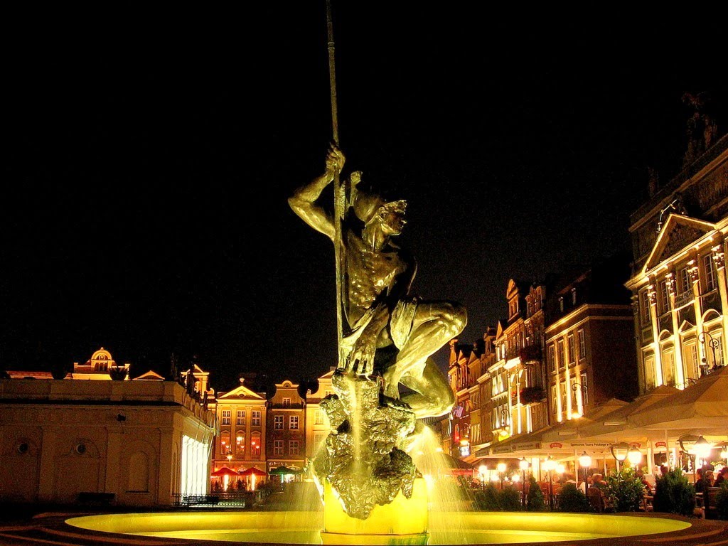 Poznań. Stary Rynek. Fontanna Marsa / Fountain of Mars