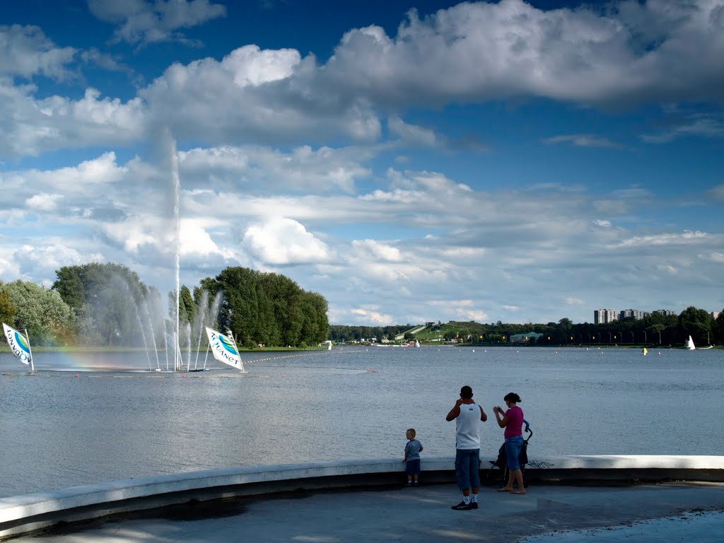 Poznan Poland - Malta lake, fountain