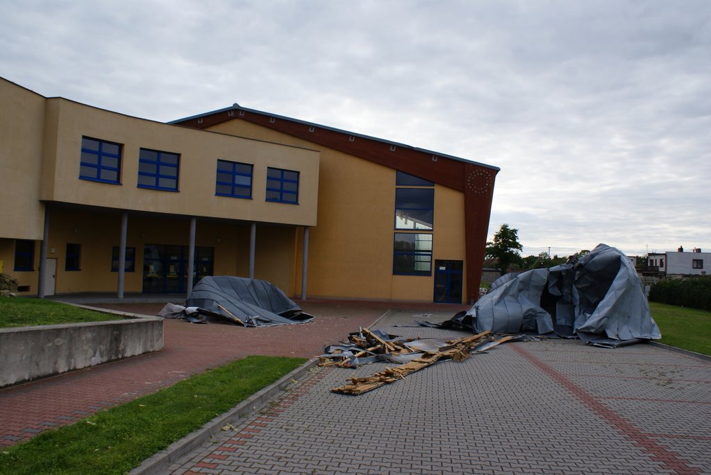 once upon a windy day - fallen roof