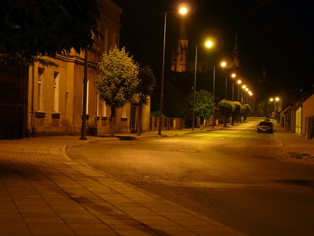 Róg Dobrskiej, widok na Kościół NSPJ