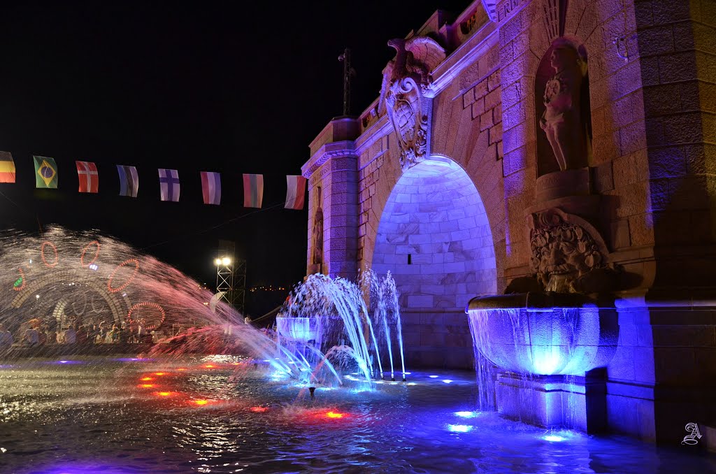 The fountain at Chrobry Embankment. Szczecin