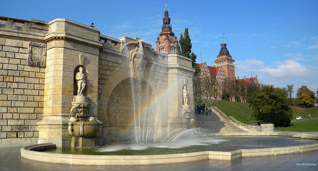 Szczecin-16/10/2013-Wały Chrobrego z Gmachem Zachodniopomorskiego Urzędu Wojewódzkiego i Tarasami Hakena
