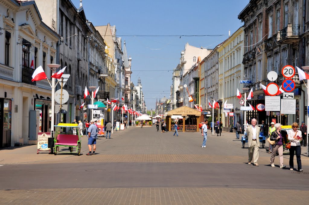 Łódź - Panorama Piotrkowska street