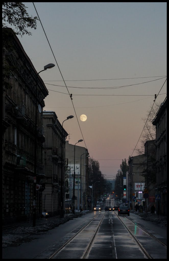 Łódź - Księżyc nad miastem - malby