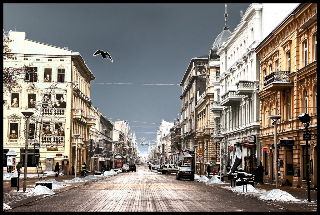 Łódź - Piotrkowska inaczej - malby
