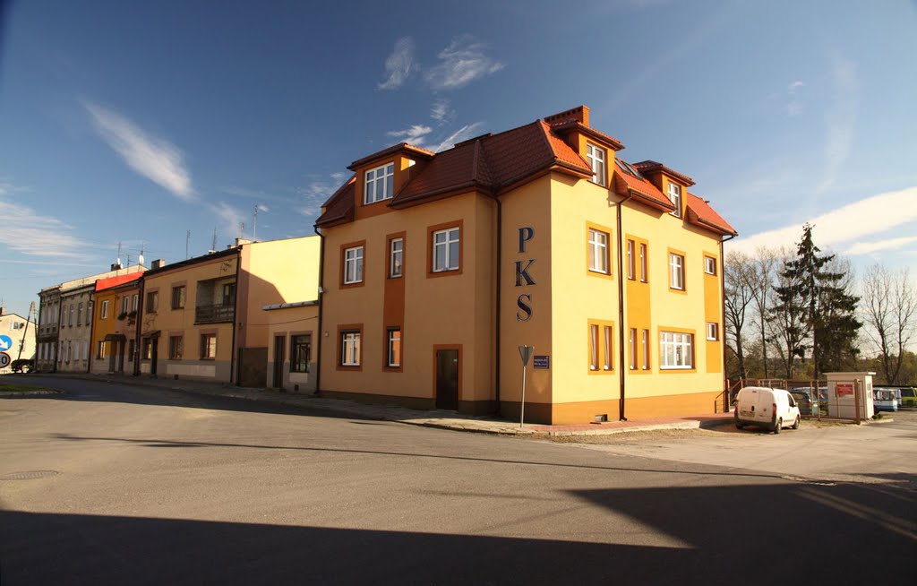 Opoczno-ulica Szpitalna / Janasa, budynek PKS Opoczno