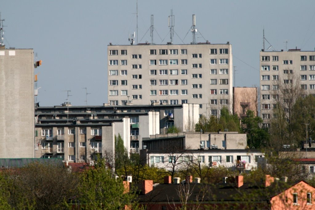 Widok na slamsy na oś. Tysiąclecia