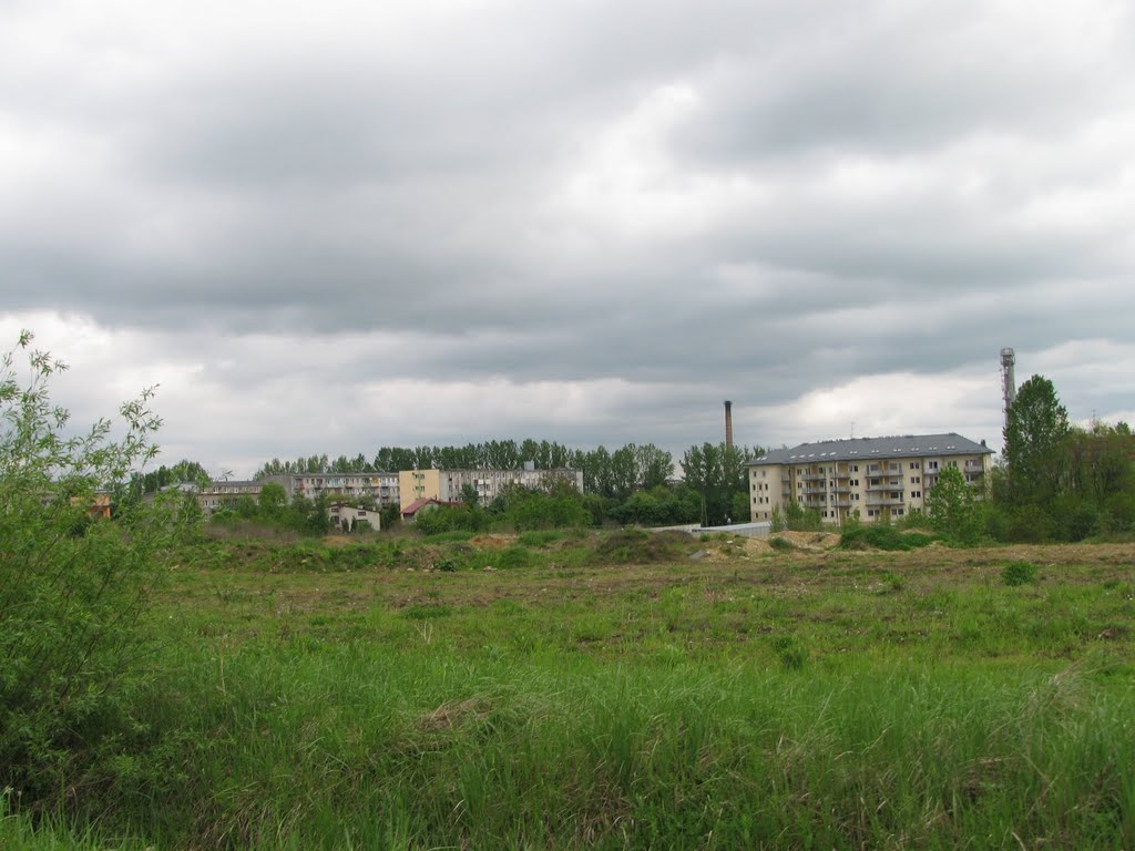 Widok na Kowalowiec od strony stadionu