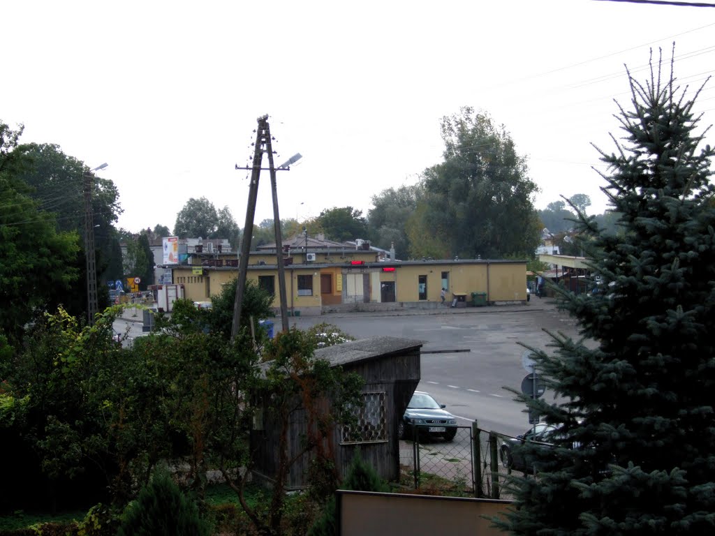 Kraśnik - Dworzec PKS widok z okna hotelu Iwona przy ul Jagielońskiej